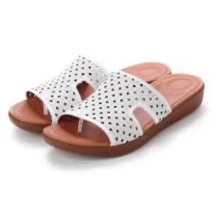 Fitflop‎ H-Bar Women's White Sandals Sz 11